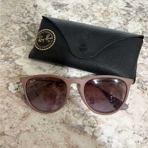 Ray-Ban Pink and Gold Erika Sunglasses with Black Case